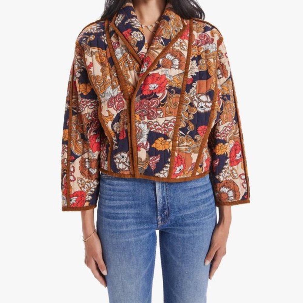 MOTHER The Big Time Bound Jacket - Flowers In Her Hair NWT